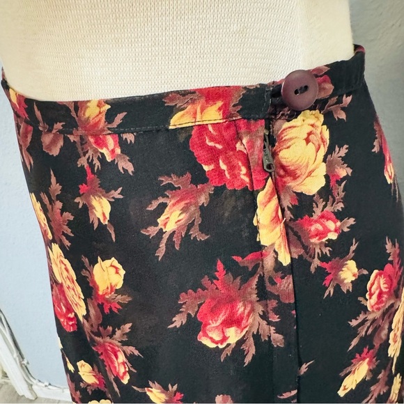 Compagnie Internationale Express Vintage Floral Short Skater Y2K Skirt Ruffled M - Picture 7 of 15